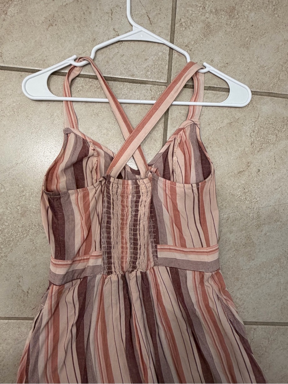 a.n.a Pink and Cream Striped Button-Front Maxi Dress - Picture 7 of 7